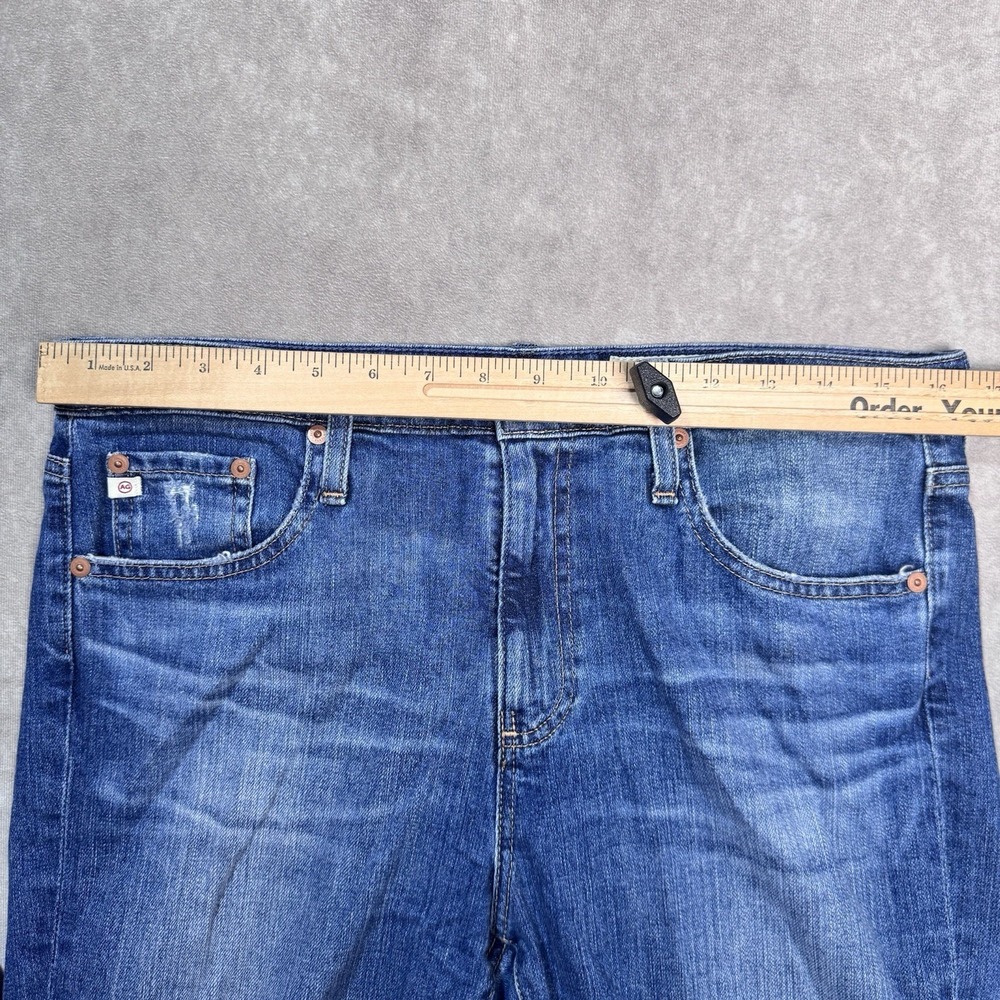 AG Adriano Goldschmied Jeans Womens 30x32* Blue Farrah Boot Crop Denim Fray Hem - Picture 5 of 12